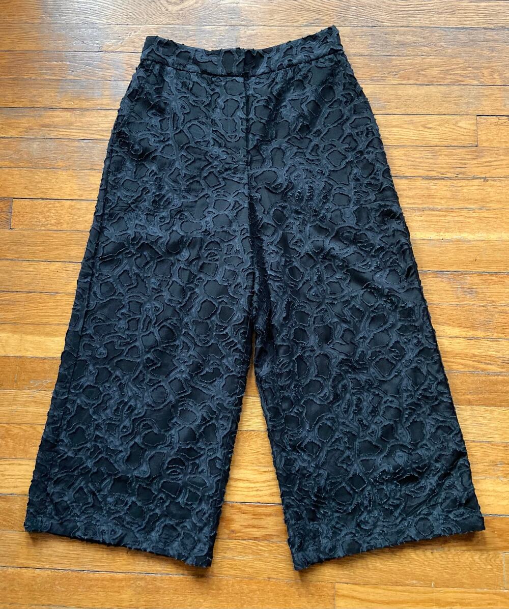 CLUB MONACO Textured Black Wide Leg Pants sz 8
